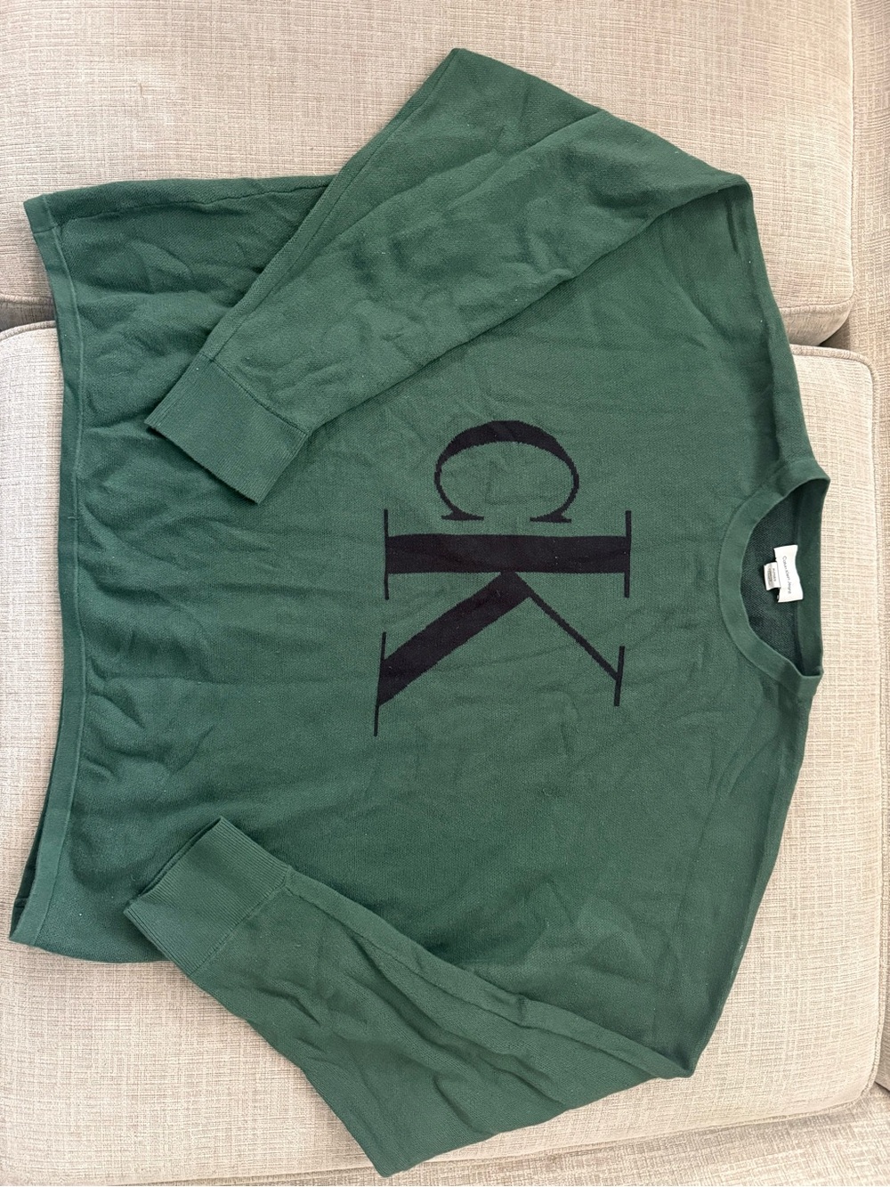 Calvin Klein Dark Green Crewneck Sweater